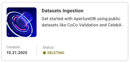 The workflow will show briefly as DELETING before it is removed from the list of workflows.
